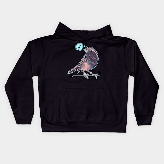 song bird at night Kids Hoodie by weilertsen